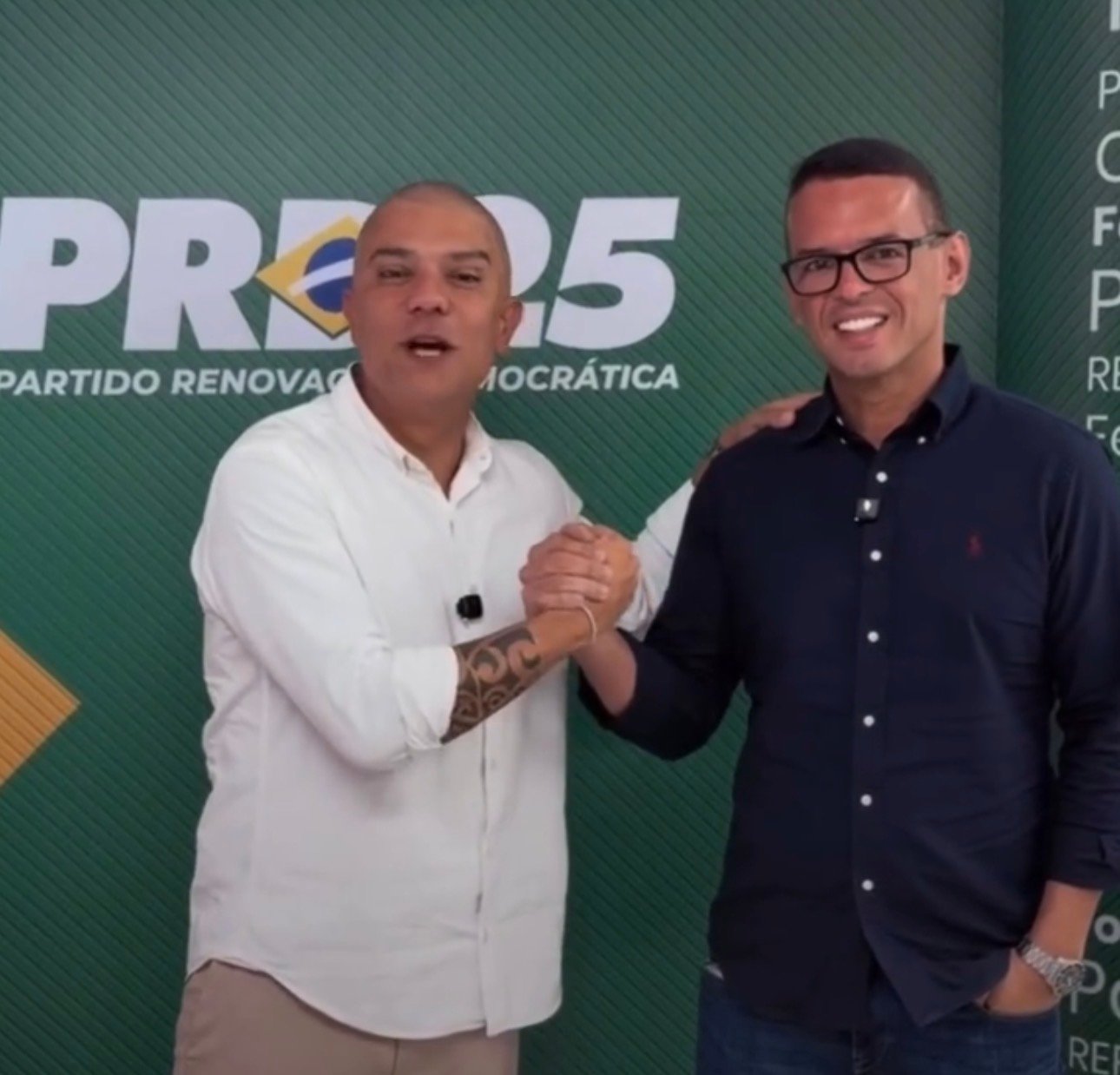 Marcus Vinícius Neskau celebra filiação de Jorginho Brum ao PRD