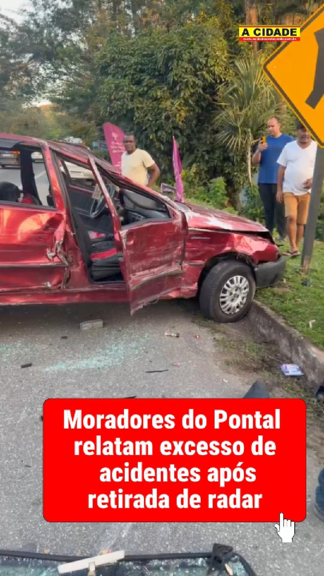 Três acidentes em uma tarde: moradores do Pontal cobram medidas após retirada de radar