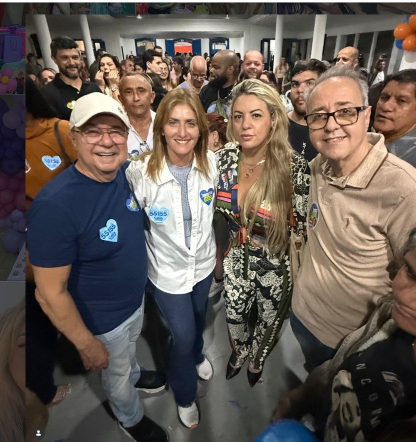 Presidente da ONG em propagando com o casal